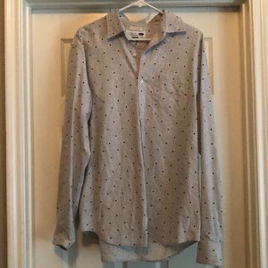 Gray and maroon dress shirt